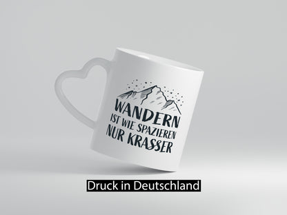 Wandern wie spaieren, nur krasser | Berge Sterne Geschenkidee Humor Tasse