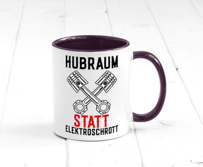 Hubraum statt Elektroschrott | Autofan Verbrennungsmotor Geschenk Humor