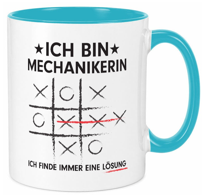 Löse Probleme: Mechanikerin | KFZ Geschenkidee Humor Tasse