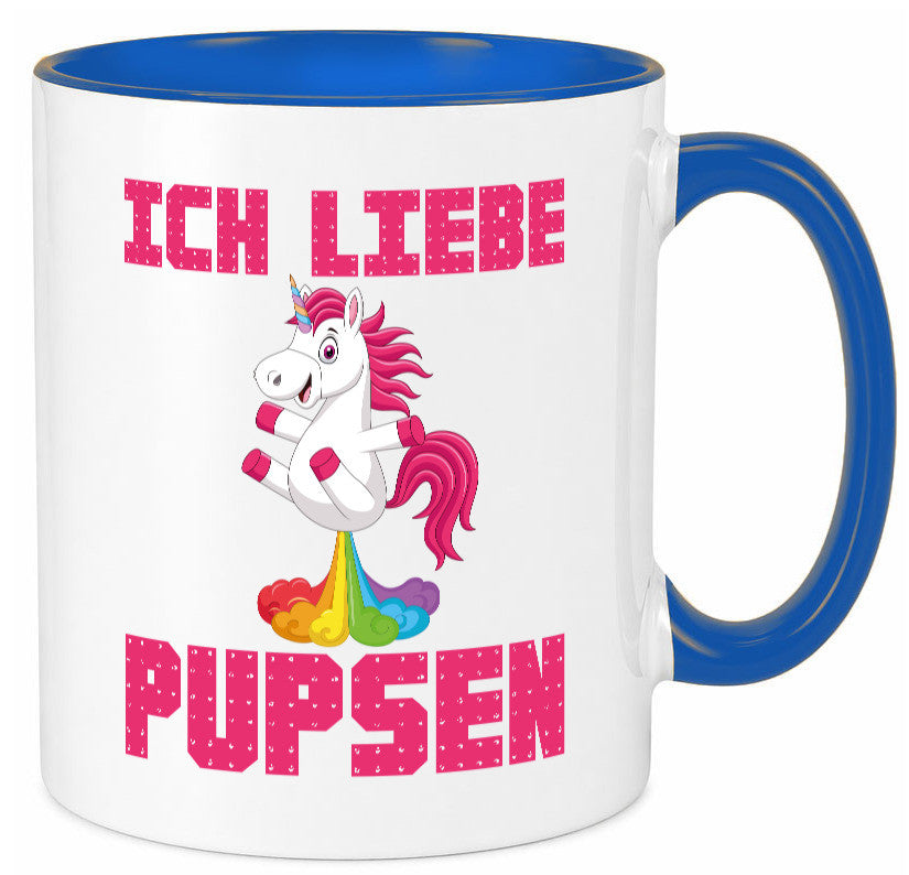 Ich liebe pupsen | Einhorn Pups lustiger Spruch Humor Geschenkidee Tasse
