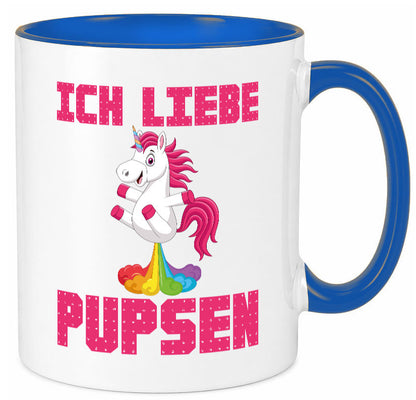 Ich liebe pupsen | Einhorn Pups lustiger Spruch Humor Geschenkidee Tasse