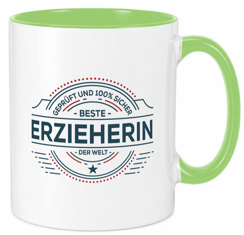 Geprüft und sicher: Erzieherin | Pädagogin Schule Geschenk Humor Geschenkidee