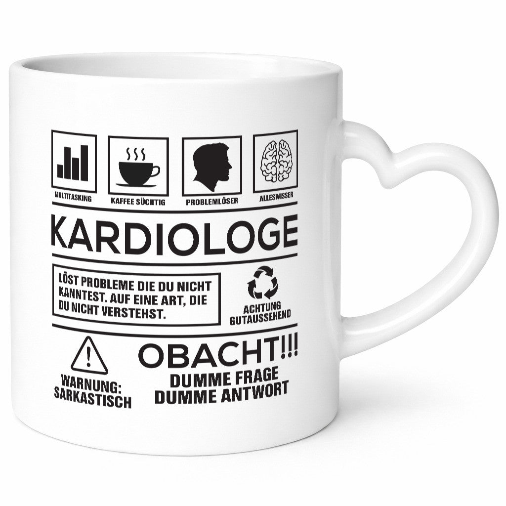 Achtung Probleme Kardiologe | Kardiologie Geschenkidee Humor Tasse