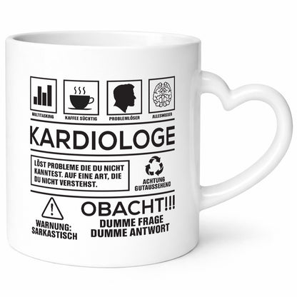 Achtung Probleme Kardiologe | Kardiologie Geschenkidee Humor Tasse