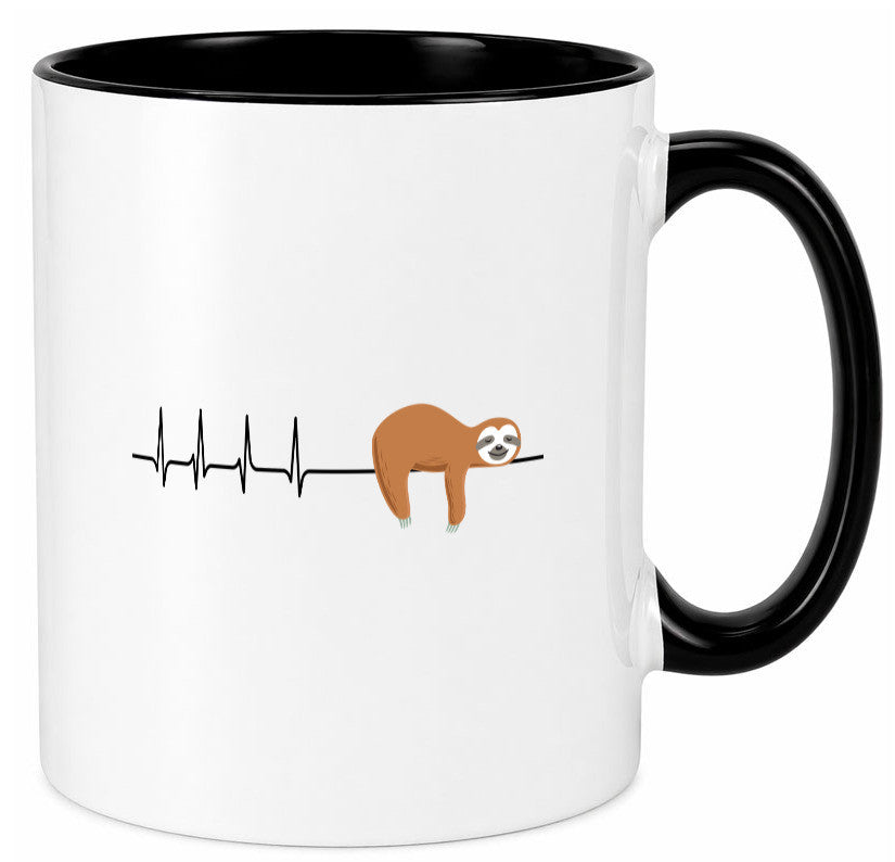 Herzschlag Faultier | Faulheit Morgenmuffel faul Humor Tierliebhaber