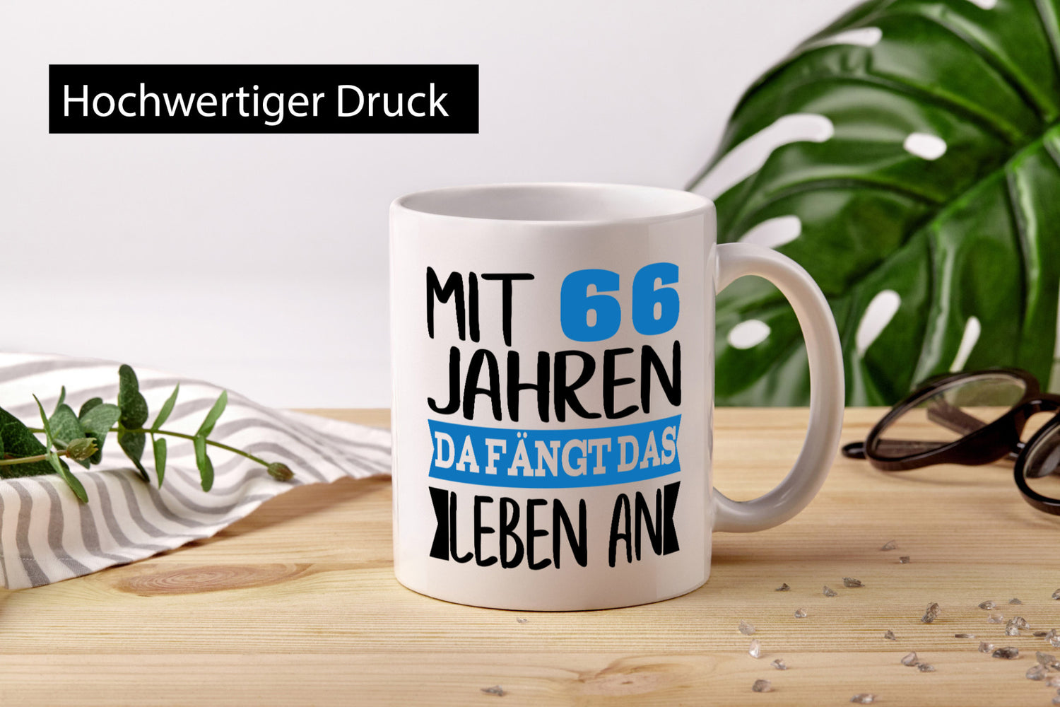 Mit 66 Jahren fängt das Leben an | 66. Geburtstag Rentner Geschenk Ruhestand