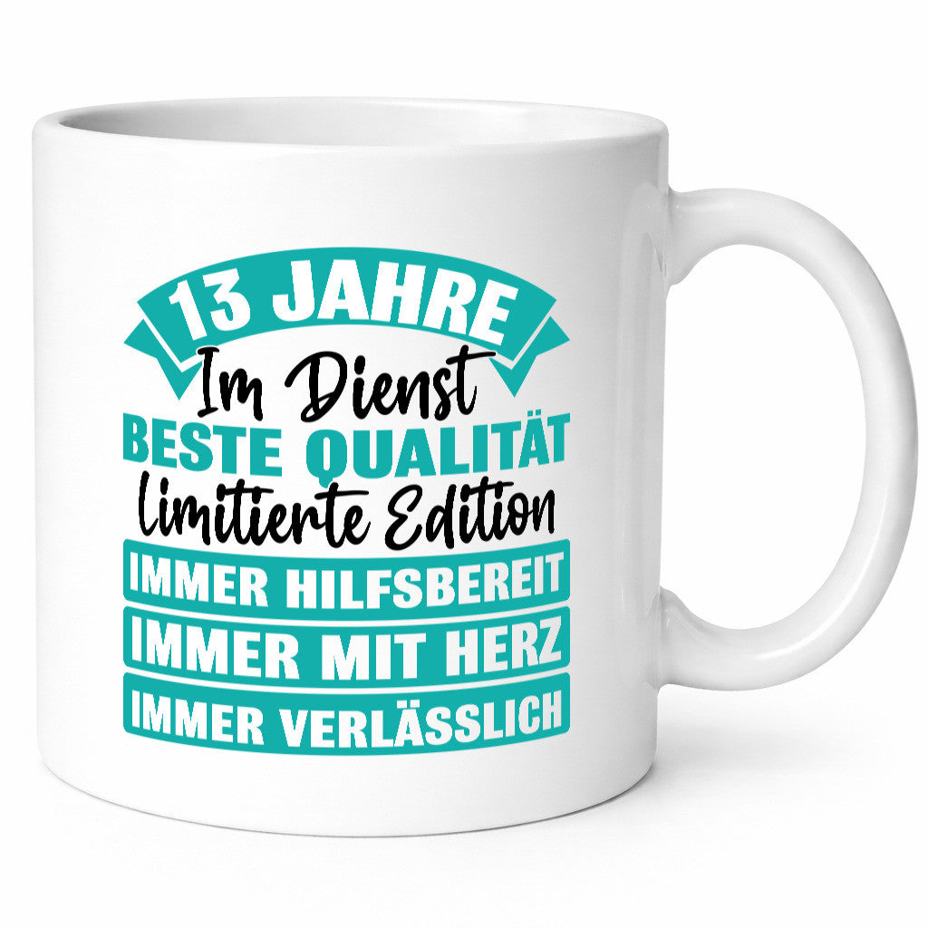 13 Jahre im Dienst | Jubiläum Arbeit lustiger Spruch Geschenk Kollegen Büro