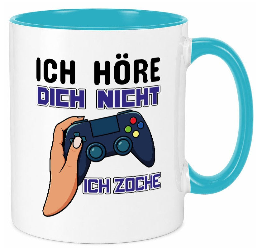 Ich höre dich nicht zocke lustig Humor Geschenkidee Geschenk Tasse