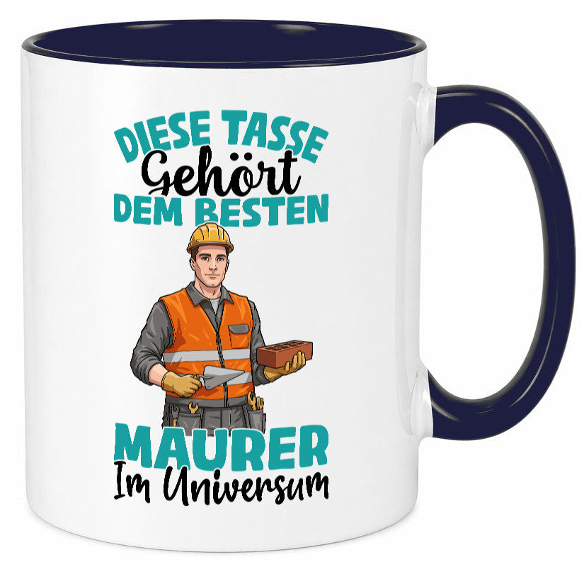 Im Universum: Maurer | Bau Handwerker Geschenkidee Humor Tasse