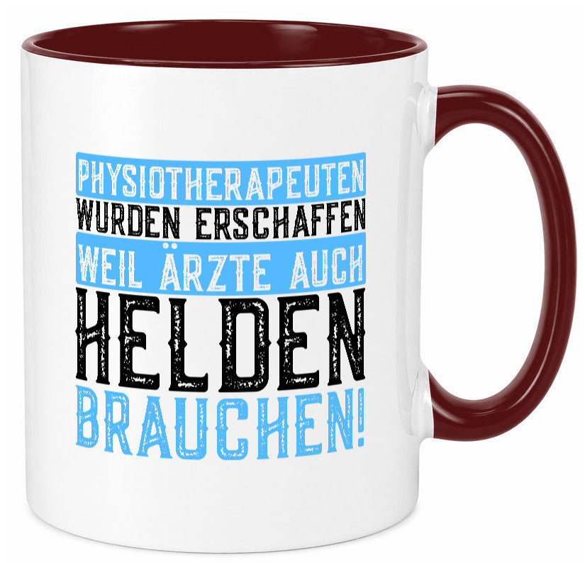 Physiotherapeut | Helden Therapeutin lustiger Spruch Humor Geschenkidee Tasse