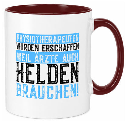 Physiotherapeut | Helden Therapeutin lustiger Spruch Humor Geschenkidee Tasse