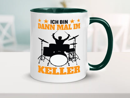 Ich bin dann mal im keller | Schlagzeug Musiker Musik lustig Humor Geschenkidee