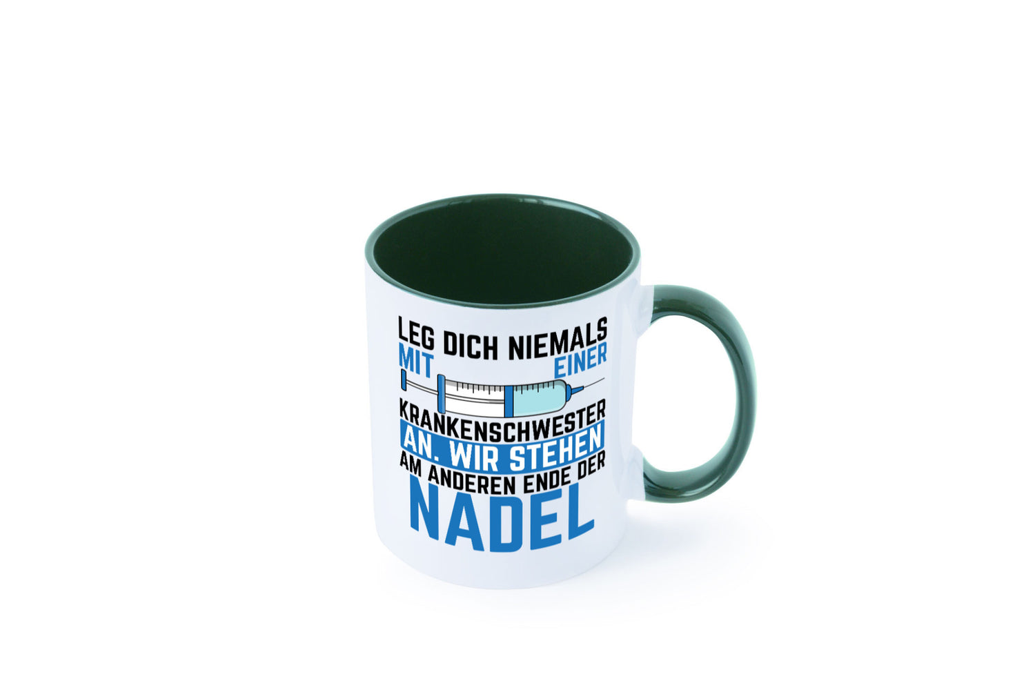 Krankenschwester anlegen | Nadel Spritze Klinik Spruch Geschenkidee Humor Tasse