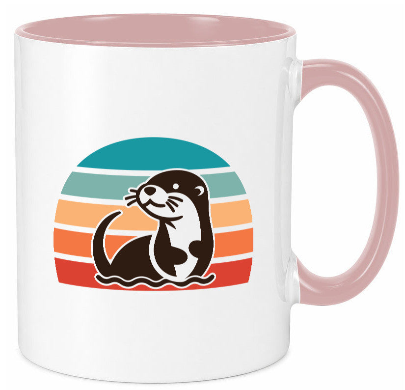 See Otter | Sunset Retro Vintage Natur lustiger Spruch Geschenk Humor Tasse