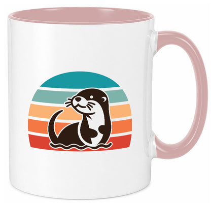 See Otter | Sunset Retro Vintage Natur lustiger Spruch Geschenk Humor Tasse