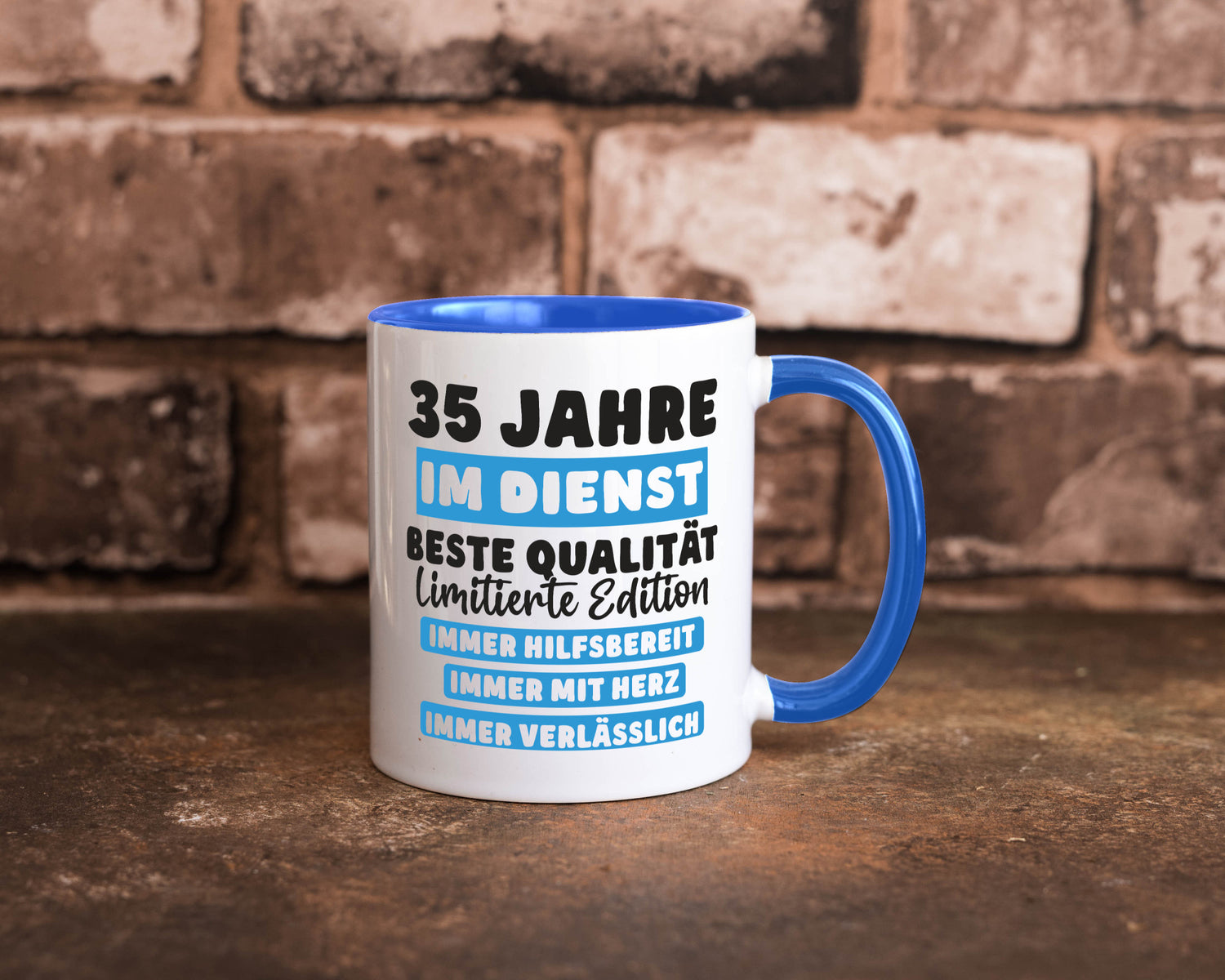 35 Jahre im Dienst | Jubiläum Arbeit v6 lustiger Spruch Geschenk Kollegen Büro