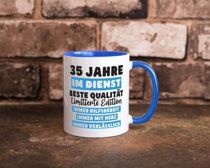 35 Jahre im Dienst | Jubiläum Arbeit v6 lustiger Spruch Geschenk Kollegen Büro