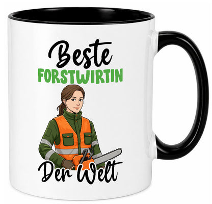 Beste Forstwirtin | Forst Wirtin v2 lustig Humor Geschenkidee Geschenk Tasse