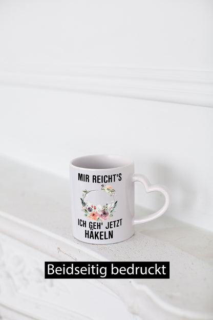 Ich geh` jetzt häkeln | Häkelzubehör Freundin Geschenkidee Humor Tasse