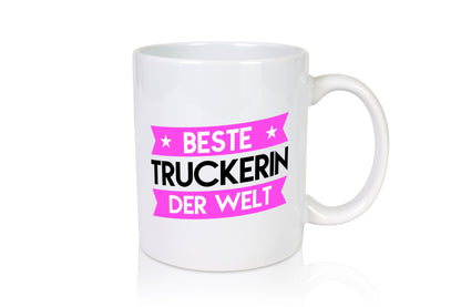 Beste Truckerin | LKW Fahrerin lustiger Spruch Geschenk Humor Geschenkidee Tasse