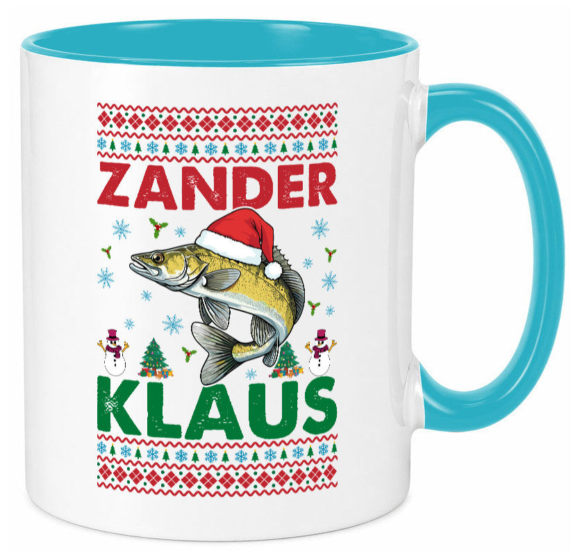 Zander Klaus | Ugly Christmas Angler Angeln v2 Geschenk Humor Geschenkidee Tasse
