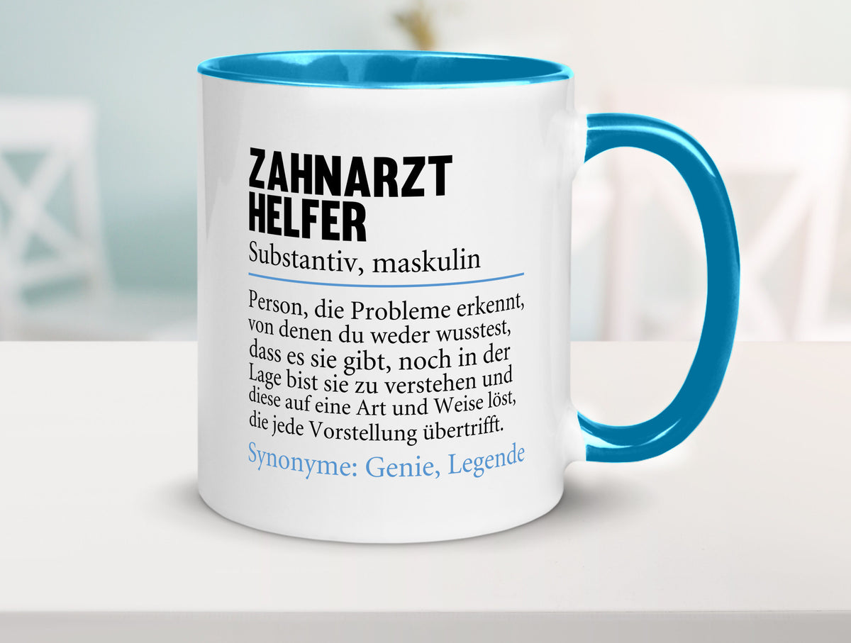 Zahnarzthelfer | Spruch Humor Zahnmedizin Geschenkidee Tasse