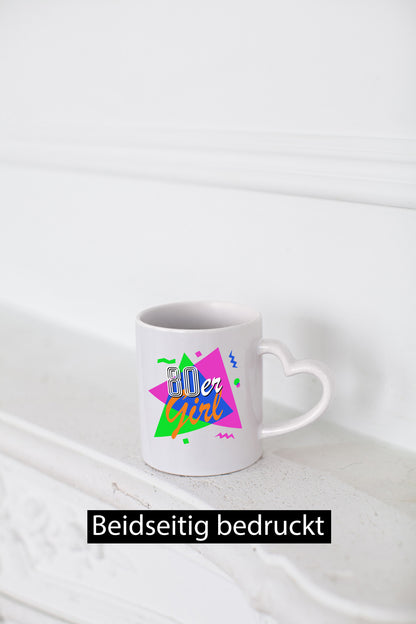 80er Girl - Jahre bunt + verrückt Retro Humor Geschenkidee Tasse