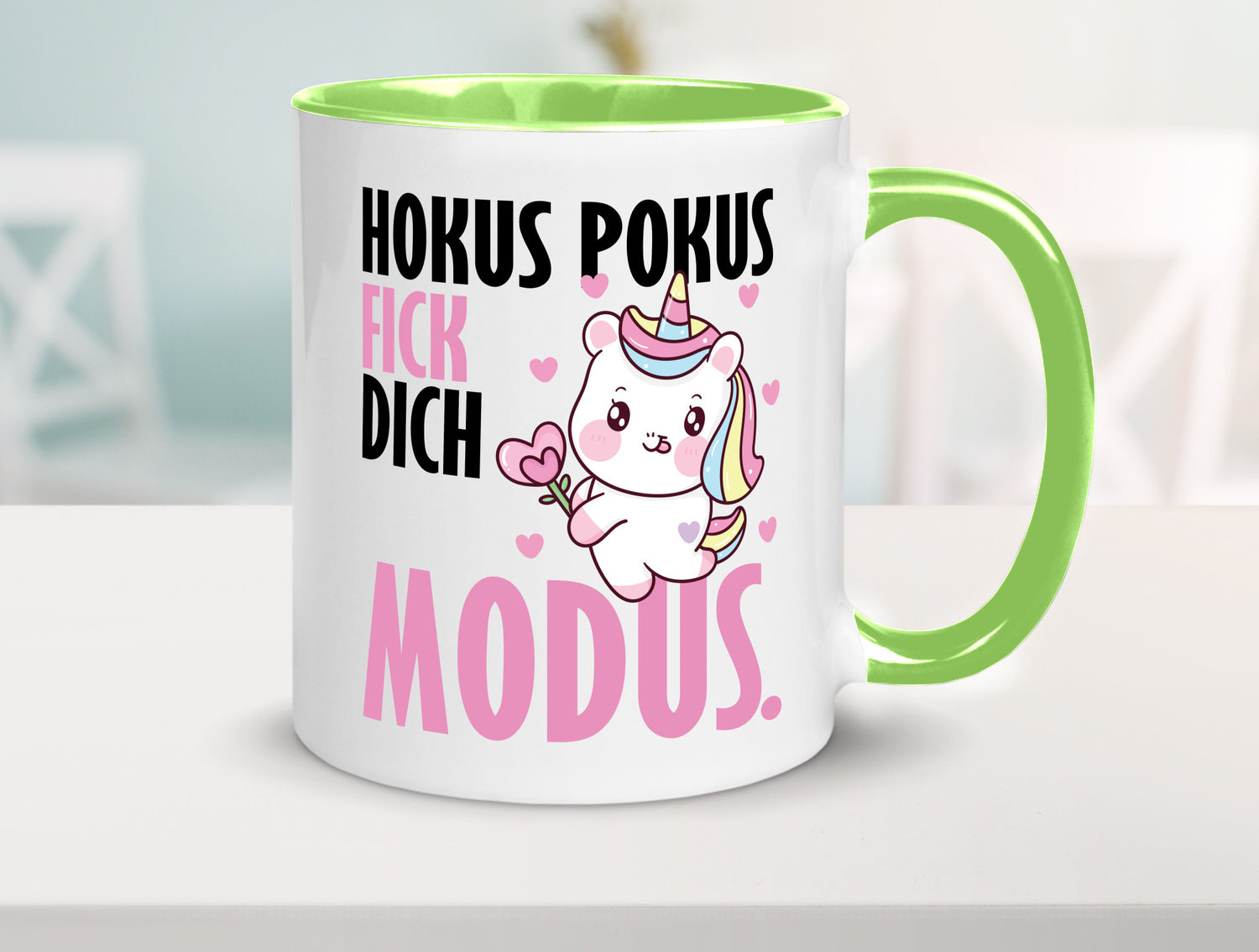 Hokus Pokus lustiger Spruch Geschenk Humor Geschenkidee Tasse