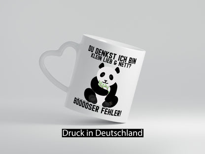 Small, Cute and Nice | Sweet Panda Bear Funny Saying Gift Humor