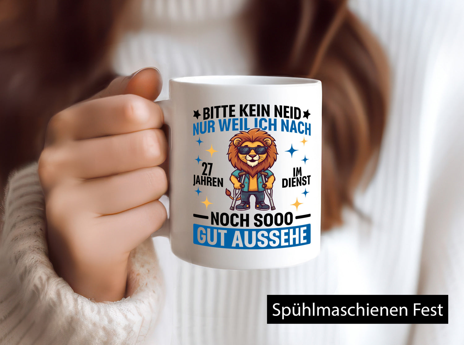 27 Jahre im Dienst | Arbeitsjubiläum Arbeit Geschenkidee Kollegen Büro Humor
