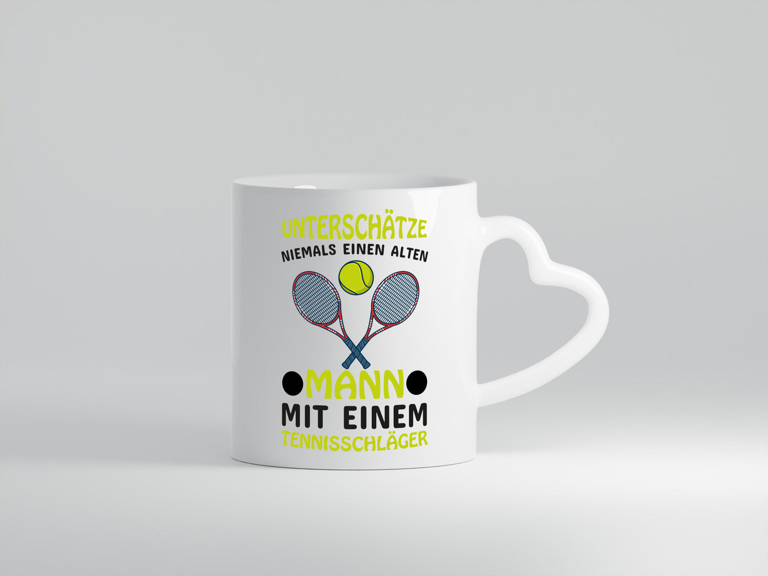 Alter Mann mit Tennis Schläger | Männer Tasse Humor lustiger Spruch Geschenk