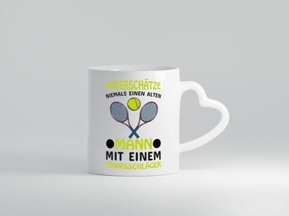 Alter Mann mit Tennis Schläger | Männer Tasse Humor lustiger Spruch Geschenk