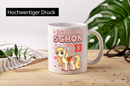13. Geburtstag | 13 Jahre Mädchen Reiten Pony lustiger Spruch Geschenk
