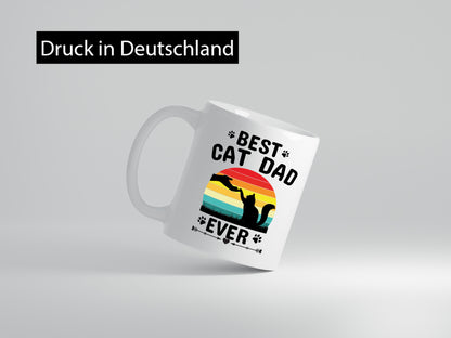 Best Cat Dad Ever lustiger Spruch Geschenk Humor Geschenkidee Tasse