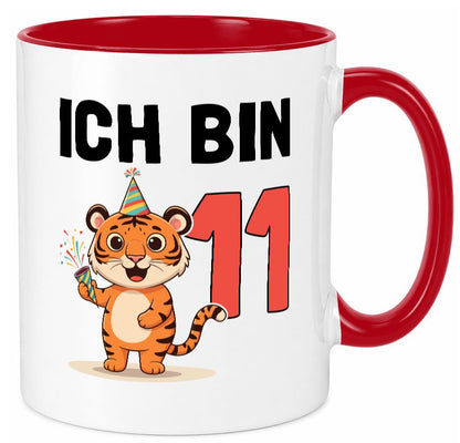 11. Geburtstag | 11 Jahre Tiger lustig Geschenkidee Geschenk Tasse