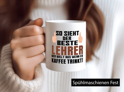 Bester Lehrer | Lieblingslehrer Tasse lustiger Spruch Humor Geschenkidee