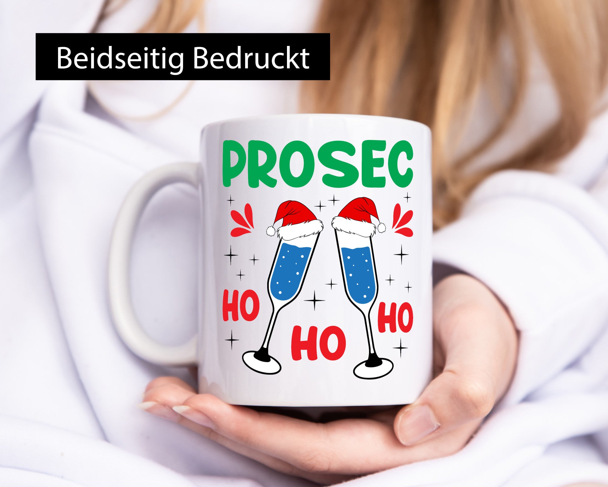 Prosec ho | Weihnachten Christmas lustig Humor Geschenkidee Geschenk Tasse