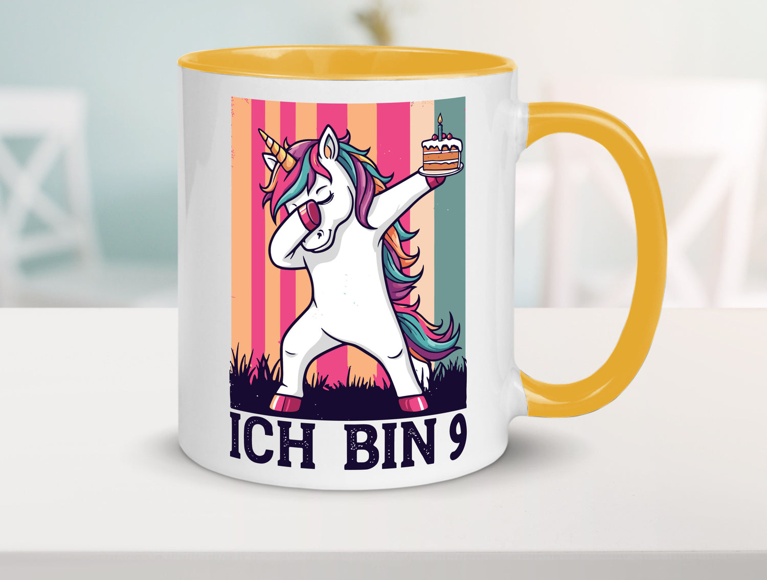9 Geburtstag | Einhorn Damping Mädchen Humor Geschenkidee Tasse