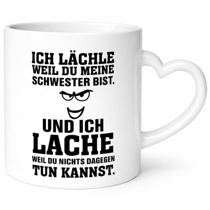 Du bist meine Schwester lustig Humor Geschenkidee Geschenk Tasse