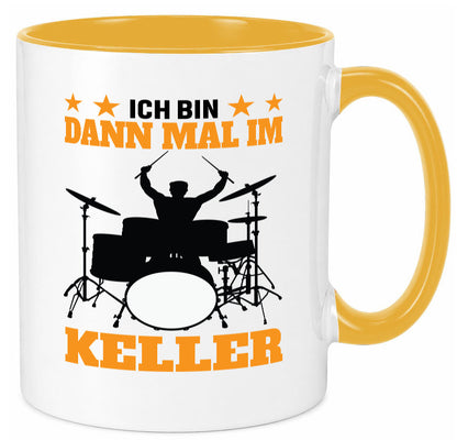 Ich bin dann mal im keller | Schlagzeug Musiker Musik lustig Humor Geschenkidee