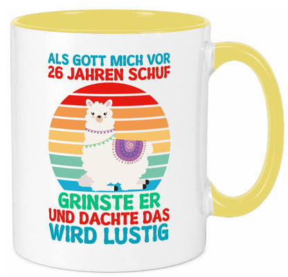 26. Geburtstag | 26 Jahre Gut Schuf mich Lama v2 lustiger Spruch Geschenk
