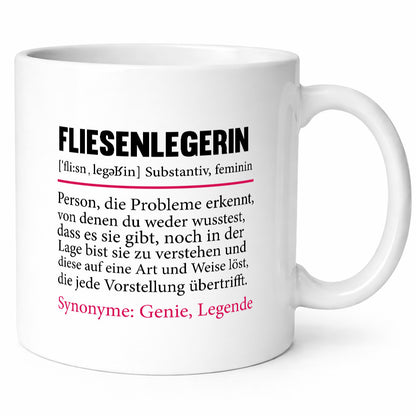 Fliesenlegerin | Beruf Fliesenlegen Bau Geschenkidee Arbeit Kollegen Büro Humor