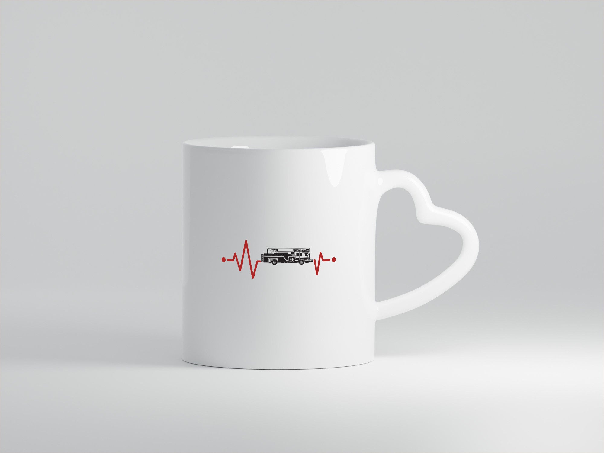 Herzschlag | Feuerwehrfahrzeug Feuerwehr Humor Geschenkidee Tasse