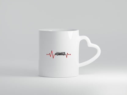 Herzschlag | Feuerwehrfahrzeug Feuerwehr Humor Geschenkidee Tasse