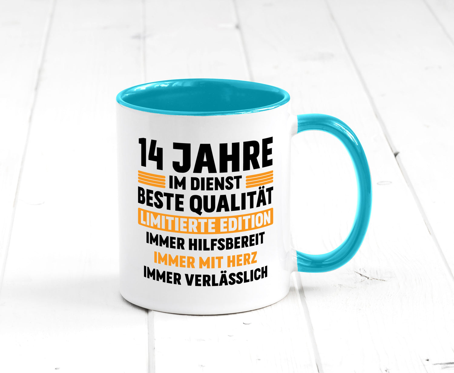 14 Jahre im Dienst | Jubiläum Arbeit v2 Geschenk Kollegen Büro lustiger Spruch