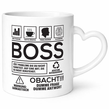 Achtung Probleme Boss | Führungskraft Vorgesetzter lustig Humor Geschenkidee