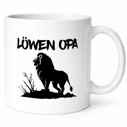 Löwen Opa | Löwe Wildtiere lustiger Spruch Geschenk Familie Geschenkidee Tasse