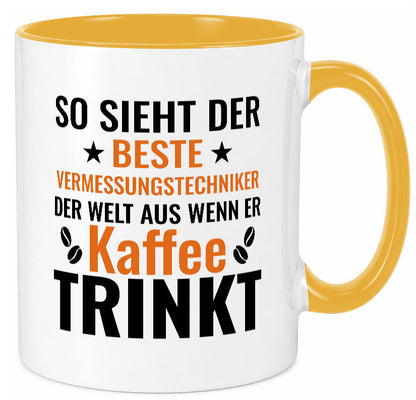 Kaffee trinkt: Vermessungstechniker | Techniker Geschenk Humor Geschenkidee