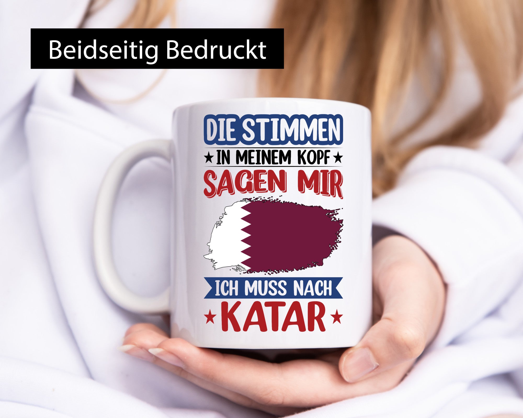 Katar | Urlaub Stimmen in meinem Kopf Traumland Geschenk Humor Geschenkidee