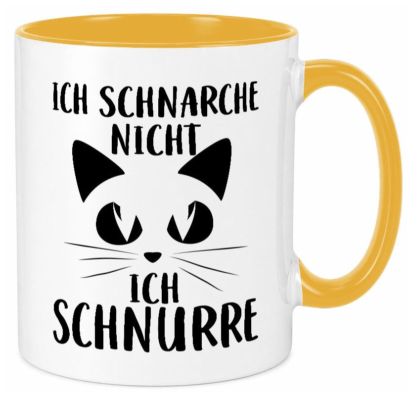 Nicht schnarchen, schnurren | Katze Schnurrhaare Augen Geschenkidee Tasse